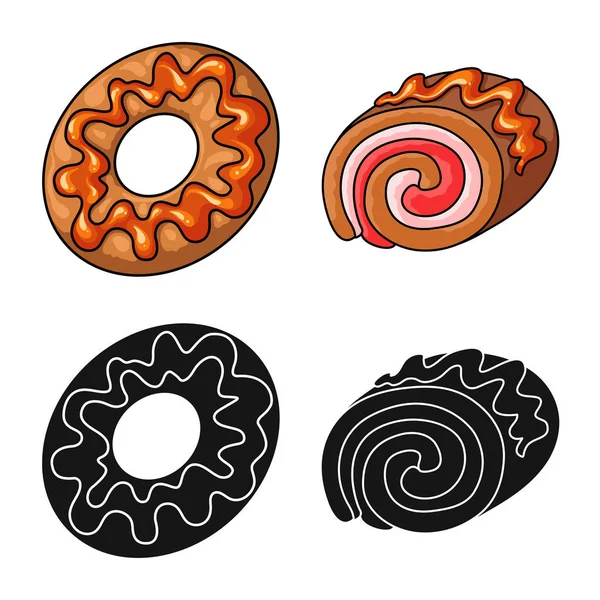 Şekerlemeler ve mutfak logo vektör tasarımı. Şekerlemeler ve ürün stok vektör çizim koleksiyonu.