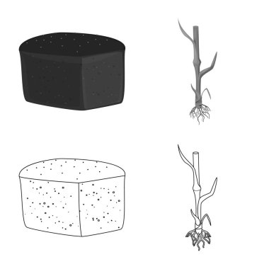 Tarım ve işareti tarım vektör Illustration. Hisse senedi için Tarım ve bitki vektör simge kümesi.