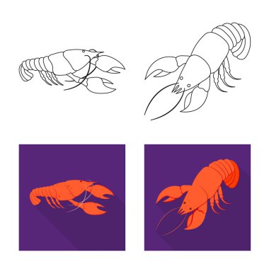 Meze ve okyanus simge vektör tasarımı. Meze ve incelik hisse senedi vektör çizim topluluğu.