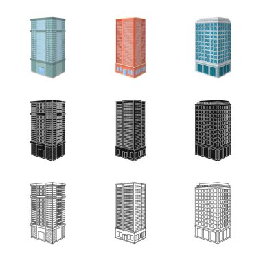 İnşaat ve yapı logo vektör tasarımı. İnşaat ve Emlak hisse senedi vektör çizim koleksiyonu.