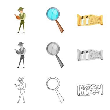 Hikaye ve öğeleri işaret yalıtılmış nesne. Hisse senedi için hikaye ve öznitelikleri vektör simge kümesi.