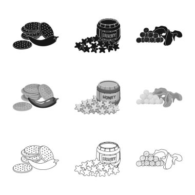 Tat ve daiç logo yalıtılmış nesne. Tat ve hisse senedi için organik vektör ikon koleksiyonu.