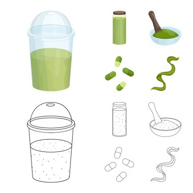 Protein ve deniz işareti vektör Illustration. Protein ve doğal hisse senedi vektör çizim.