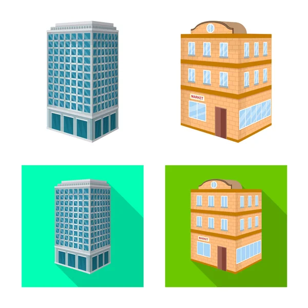 Ilustración vectorial del letrero de construcción y construcción. Conjunto de construcción y vector inmobiliario icono para stock . — Vector de stock