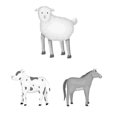 Homestead ve tarım simge vektör tasarımı. Hisse senedi için homestead ve mutfak vektör simge kümesi.