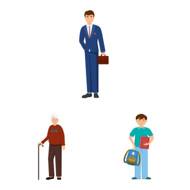 Aile ve insanlar simge vektör tasarımı. Hisse senedi için aile ve avatar vektör simge kümesi.