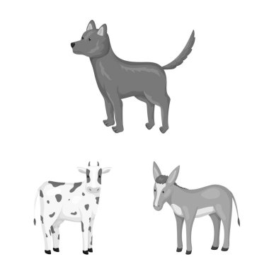 Çiftlik ve tarım simgesi vektör tasarımı. Homestead ve mutfak stok vektör illüstrasyon seti.