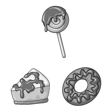 Tatlı ve karamel logo yalıtılmış nesne. Tatlı ve mutfak hisse senedi simgesi için web topluluğu.