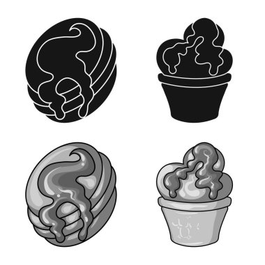 Şekerleme ve mutfak sembolü yalıtılmış nesne. Şekerlemeler ve ürün stok vektör çizim.