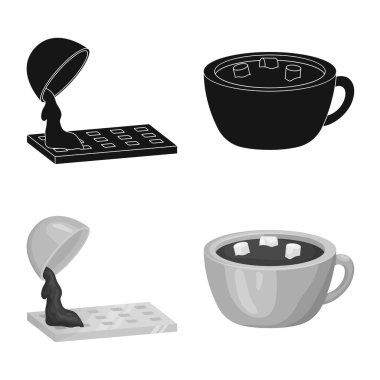 Gıda ve nefis simge vektör tasarımı. Gıda ve kahverengi hisse senedi vektör çizim.