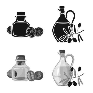 Sağlıklı ve sebze işareti yalıtılmış nesne. Sağlıklı kümesi ve web için tarım hisse senedi simgesi.