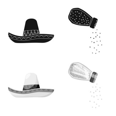 Kafe ve Latin logo vektör çizimi. Kafe ve ulusal hisse senedi vektör çizim.