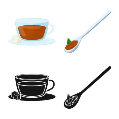 Sağlıklı ve çiçek simge vektör tasarımı. Sağlıklı ve degrade hisse senedi vektör çizim seti.