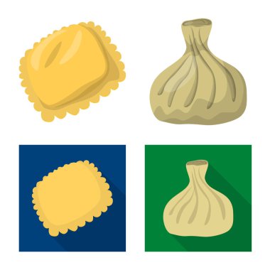 Ürünler ve pişirme logo yalıtılmış nesne. Ürünler ve web için hisse senedi simgesi meze koleksiyonu.