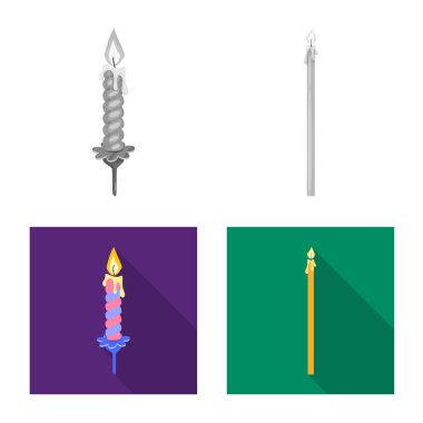 Gevşeme ve alev simge vektör Illustration. Gevşeme ve web için balmumu hisse senedi simgesi toplama.