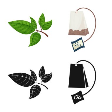 Sağlıklı ve çiçek simge vektör Illustration. Sağlıklı ve degrade hisse senedi vektör çizim seti.