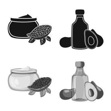 Sağlıklı ve sebze işareti vektör Illustration. Sağlıklı topluluğu ve web için tarım hisse senedi simgesi.