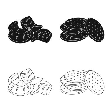 Oktoberfest ve bar logo vektör Illustration. Oktoberfest ve hisse senedi vektör çizim pişirme koleksiyonu.