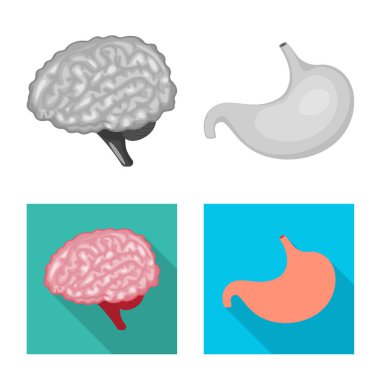 Biyoloji ve bilimsel simge vektör tasarımı. Biyoloji ve laboratuvar hisse senedi vektör çizim seti.