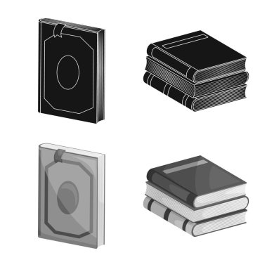 Eğitim ve kapak logo vektör Illustration. Eğitim ve hisse senedi için kitapçı vektör simge koleksiyonu.