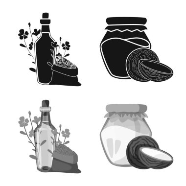 Sağlıklı ve sebze simge vektör Illustration. Sağlıklı kümesi ve web için tarım hisse senedi simgesi.