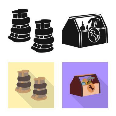 Vektör tasarım ekipman ve iz sürme. Ekipman ve rekabet stok vektör çizim topluluğu.