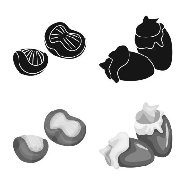 Ürün ve kümes hayvanları işareti vektör tasarımı. Hisse senedi için ürün ve tarım vektör simge topluluğu.