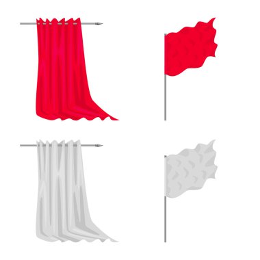 Doku ve sunu simgesini yalıtılmış nesne. Doku ve medya hisse senedi vektör çizim topluluğu.