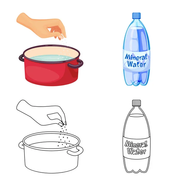 Vektorillustration von Kochen und Meereslogo. Kochen und Backen Vektor Illustration. — Stockvektor