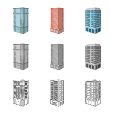 İnşaat ve simge yapı yalıtılmış nesne. İnşaat ve Emlak hisse senedi vektör çizim.