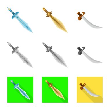 Oyun ve zırh logo vektör tasarımı. Bıçak vektör simge stok ve oyun topluluğu.