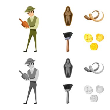 Hikaye ve öğeleri simge vektör Illustration. Hikaye ve öznitelikleri koleksiyonu vektör hisse senedi simgesi.