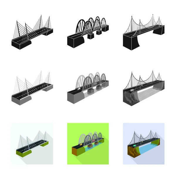 Progettazione vettoriale del collegamento e del logo di progettazione. Raccolta dell'illustrazione vettoriale di connessione e di riserva laterale . — Vettoriale Stock