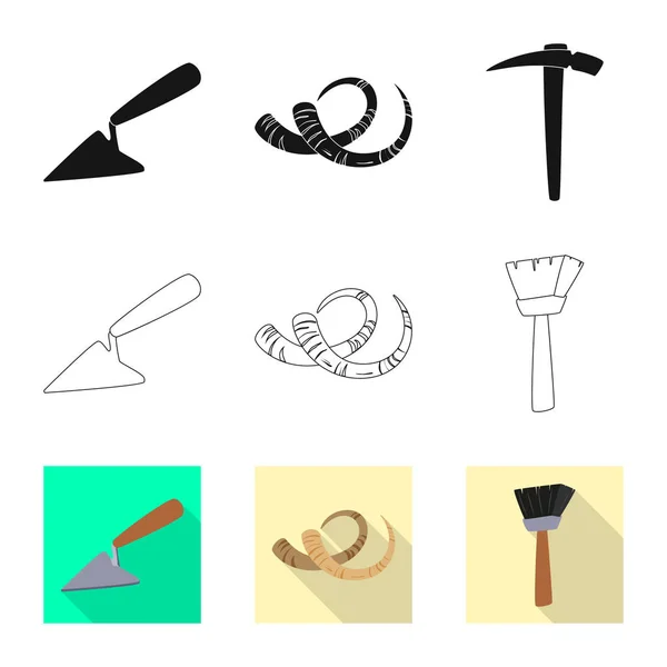 Vectorillustratie van verhaal en items logo. Collectie van verhaal en kenmerken vector pictogram voor voorraad. — Stockvector