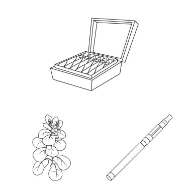 Sağlık ve nikotin simgesi vektör tasarımı. Web için sağlık ve istatistik stok sembolü kümesi.