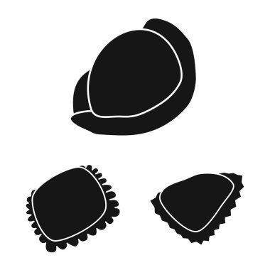 Mutfağın izole nesnesi ve meze simgesi. Mutfak koleksiyonu ve gıda stok vektör illüstrasyon.