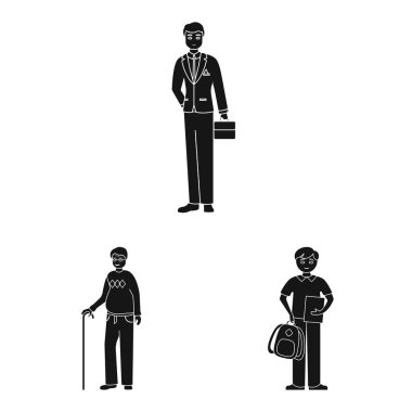 Yüz ve portre sembol vektör Illustration. Yüz ve insanlar hisse senedi vektör çizim topluluğu.