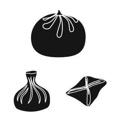 Mutfak ve meze işareti izole nesne. Web için mutfak ve gıda stok sembolü koleksiyonu.