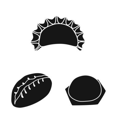 Mutfağı ve meze logo vektör Illustration. Web için mutfak ve gıda hisse senedi simgesi kümesi.