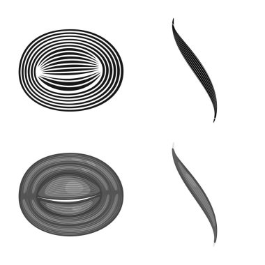 Lif ve kas simge vektör tasarımı. Web için lif ve vücut hisse senedi simgesi kümesi.