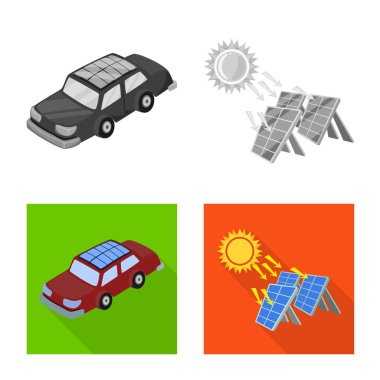 Yenilik ve teknoloji simge vektör tasarımı. Yenilik ve doğa hisse senedi simgesi web için set.