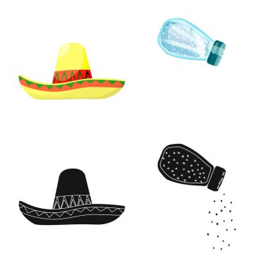 Kafe ve Latin simge vektör tasarımı. Kafe ve web için ulusal hisse senedi simgesi toplama.