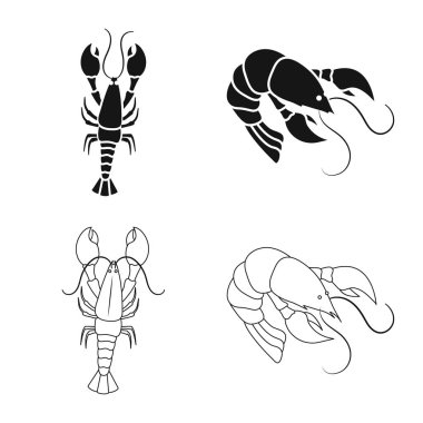 Meze ve okyanus logosu yalıtılmış nesne. Meze dizi ve hisse senedi için incelik vektör simgesi.