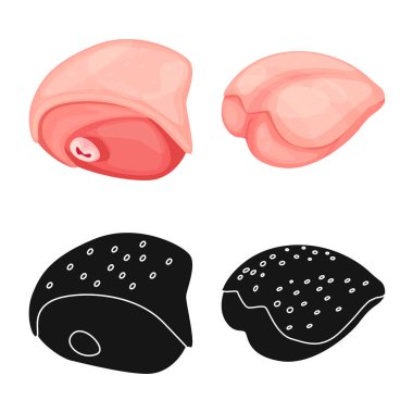 Ürün ve kümes hayvanları logo vektör tasarımı. Ürün ve tarım hisse senedi vektör çizim seti.