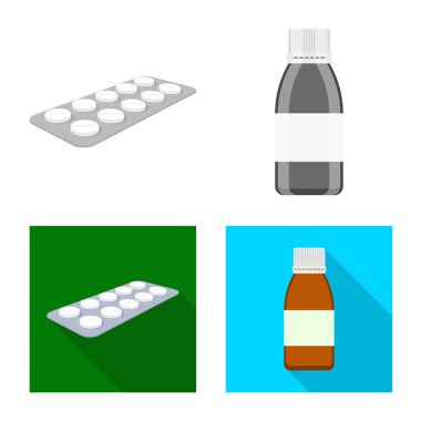 Perakende ve sağlık sembol yalıtılmış nesne. Hisse senedi için perakende ve sağlık vektör simge kümesi.