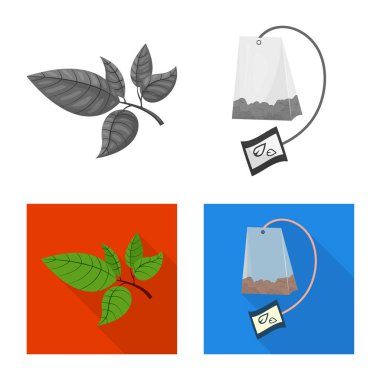 Sağlıklı ve çiçek simge vektör Illustration. Hisse senedi için sağlıklı ve degrade vektör simge kümesi.