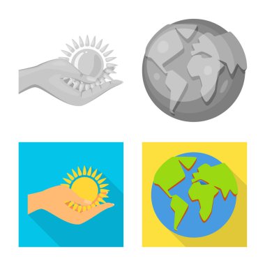 Yenilik ve teknoloji logo vektör Illustration. Yenilik ve doğa hisse senedi simgesi web için set.