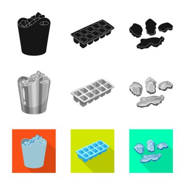 Doku ve donmuş logo yalıtılmış nesne. Doku ve şeffaf hisse senedi vektör çizim.