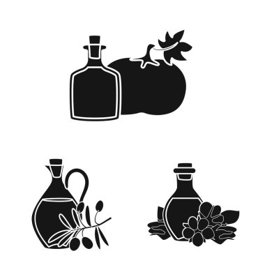 Petrol ve tarım simgesi yalıtılmış nesne. Petrol topluluğu ve hisse senedi için cam vektör simgesi.