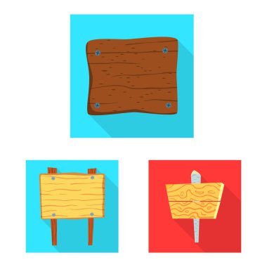 Ham ve ahşap burcun izole nesnesi. Ham ve orman stok vektör illüstrasyonunun toplanması.